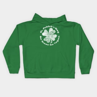 St. Patrick's Day Go Green Go Vegan Kids Hoodie